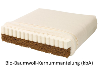 Bio-Kindermatratze Kokos-Naturlatex Bio-Baumwolle - die Wendematratze