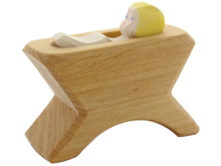 Krippe mit Kind (2-teilig) L. 8 cm