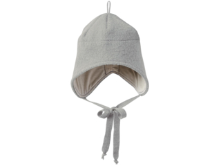 Baby und Kinder Mütze, Merino-Wollwalk (kbT) hellgrau