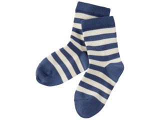 Kinder Ringelsocken denim-ecru