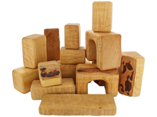 Holzbauklötze natur, Erlenholz