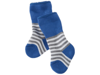 Babysocken Frottee grau-geringelt