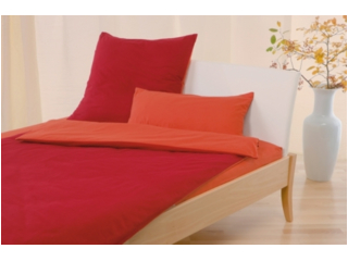 Biber-Wendebettwäsche rot-orange