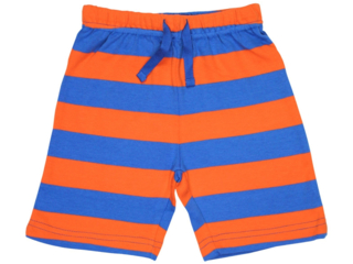 Baby und Kinder Shorts blau-orange-gestreift
