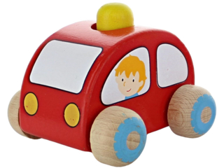 Spielzeugauto mit Hupe aus Birkenholz