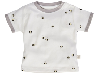 Baby T-Shirt Bio-Baumwolle Biene grau