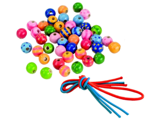Kinder Holzperlen Set 47-teilig