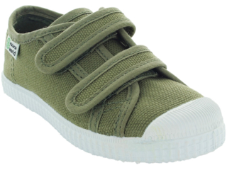 Kinder Schuhe Sneaker mit Klettverschluss oliv