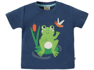 Baby und Kinder T-Shirt Frosch marine