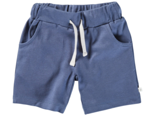 Kinder Shorts Bio-Baumwolle blau-off white dunkel blau