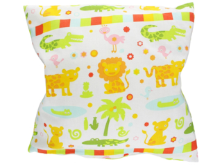 Kissenbezug 40x40 cm Bio-Baumwolle "Rain Forest Fun"