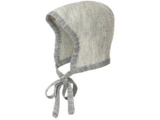 Baby Strickmütze melange-hellgrau