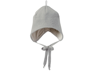 Baby und Kinder Mütze, Merino-Wollwalk (kbT) hellgrau