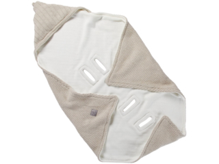 Einschlagdecke Babyschale light beige melange