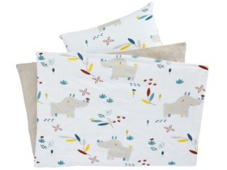 Kinderbettwäsche Bio-Baumwolle Jersey Nala Nashorn