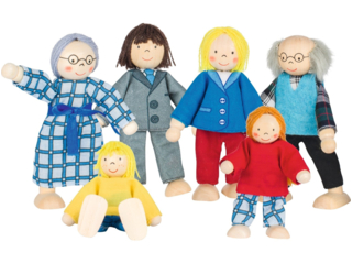 Biegepuppen City Familie 6 Personen