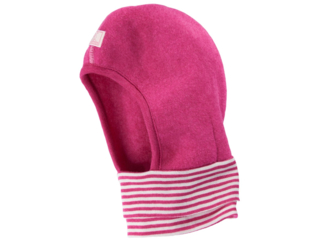 Baby und Kinder Schlupfmütze Bio-Schurwoll Fleece "Schlupfli" fuchsia