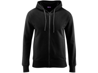 Herren Sweatjacke "Cameron" mit Kapuze schwarz