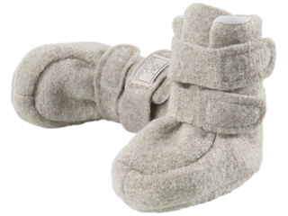 Baby Hausschuhe Walkpuschen hellgrau