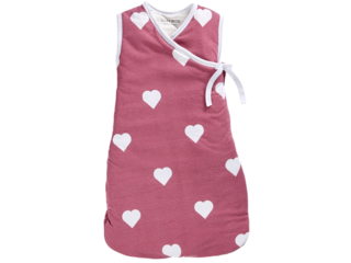 Schlafsack Baby Cross-Over Bio-Baumwolle ohne Arm Herz