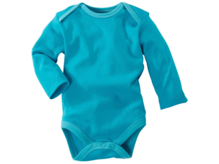 Baby Langarmbody Bio-Baumwolle Blue