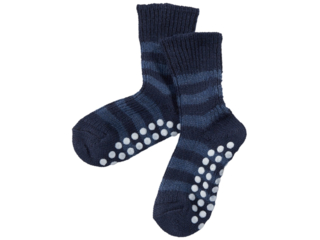 Kinder Stoppersocken marine-geringelt