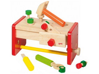 Kinder Werkbank Werkzeugkiste aus Holz 16-teilig