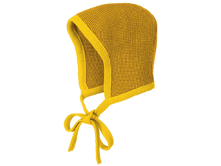 Baby Strickmütze melange-curry-gold