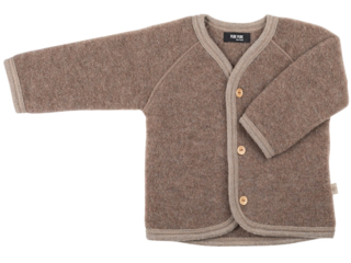 Baby Jacke Bio-Merino-Wollfleece walnuss