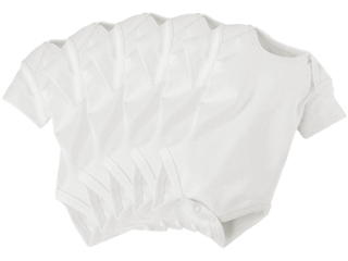 Baby Body Kurzarm Bio Baumwolle 5er Set off white
