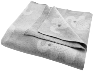 Babydecke Bio-Baumwolle, Elefanten grey