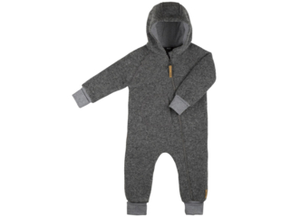 Baby Overall mit Kapuze Bio Walkwalk grau