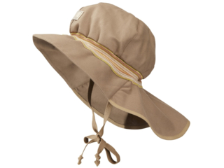 Baby und Kinder Mütze Feuerwehr Strick UV-40 taupe