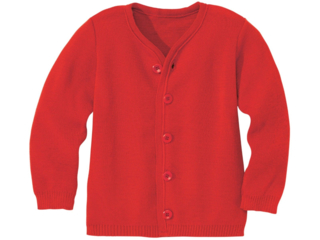 Kinder Strickjacke Merinowolle (kbT) rot