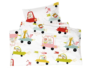Kinderbettwäsche Bio-Baumwolle Jersey Autos