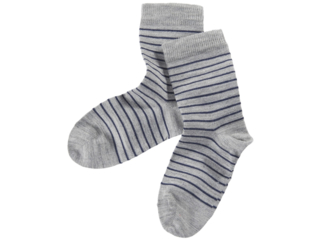 Kinder Socken grau-geringelt