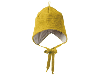 Baby und Kinder Mütze, Merino-Wollwalk (kbT) curry