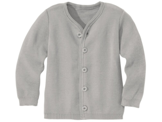 Kinder Strickjacke Merionowolle (kbT) hellgrau