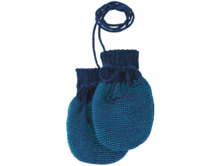 Baby Handschuhe melange-marine-blau