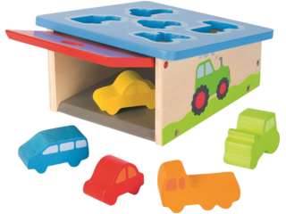 Steckspiel "Autos" aus Holz, 6-teilig