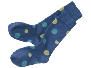 Kinder Kniestrümpfe blau-gepunktet