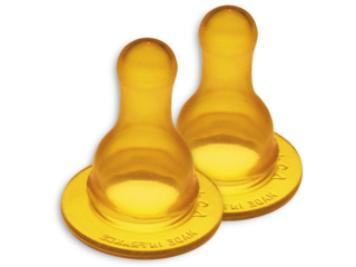 Flaschensauger Naturkautschuk Naturform 2er-Pack
