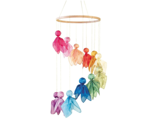 Baby Mobile Feentanz Bastelset, Seide, Regenbogenfarben