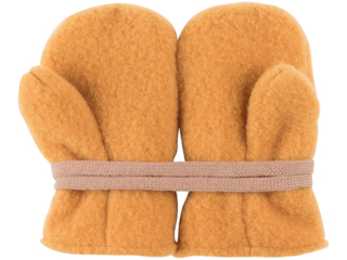 Kinder Handschuhe Fäustlinge Bio-Merino-Wollfleece bernstein