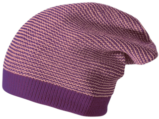 Kinder Long Beanie Mütze melange-pflaume