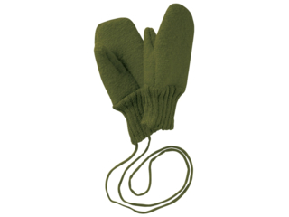 Baby und Kinder Handschuhe, Merino-Wollwalk (kbT) oliv