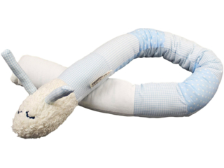 Puckschnecke Patchwork hellblau