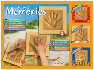 Sand Memories Hand- oder Fußabdruck mit Holzrahmen