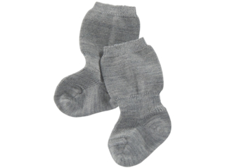 Feine Babysocken melange-grau