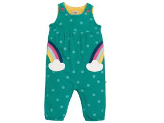 Baby und Kinder Latzhose Cord Regenbogen